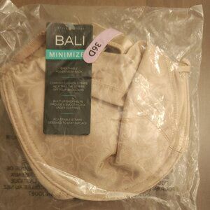 NWT Bali Satin Tracings Minimizer Underwire Bra DF3562 Nude/Beige 36D
